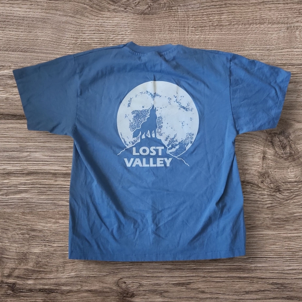 Vintage Single Stitch Lost Valley Scout Reservation Camping Howling‎ Wolf Tee